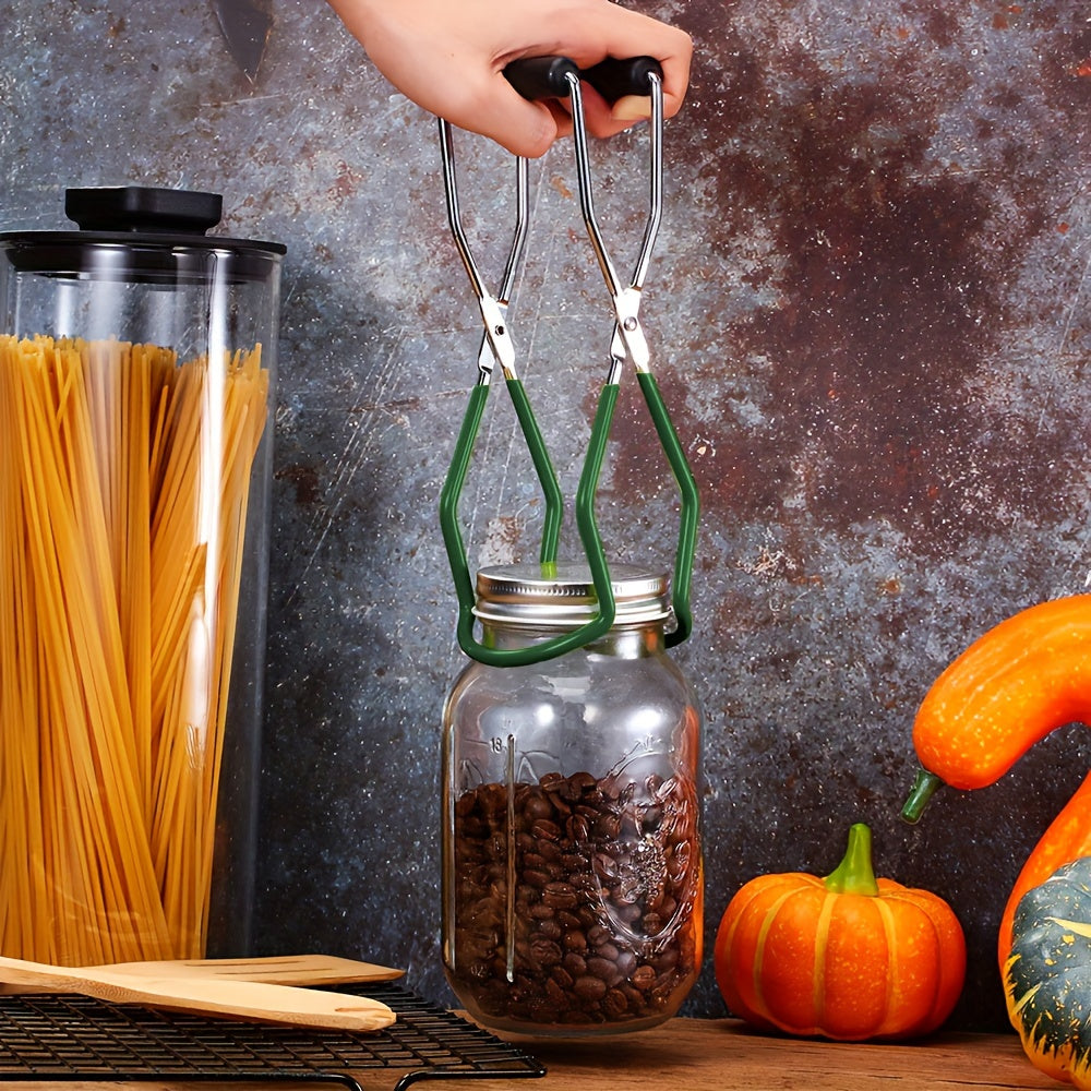 Stainless Steel Canning Jar Lifter Tongs for Hot Jars with Grip Handle
