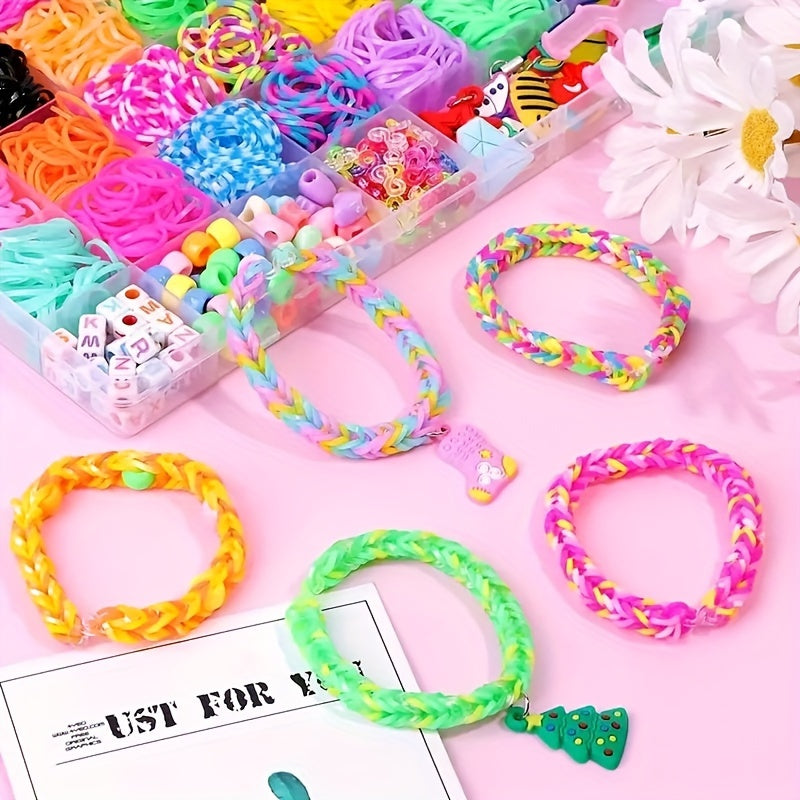 DIY Jewelry Making Kit with Colorful Silicone Bands and Accessories for Bracelets Watches and Shoes