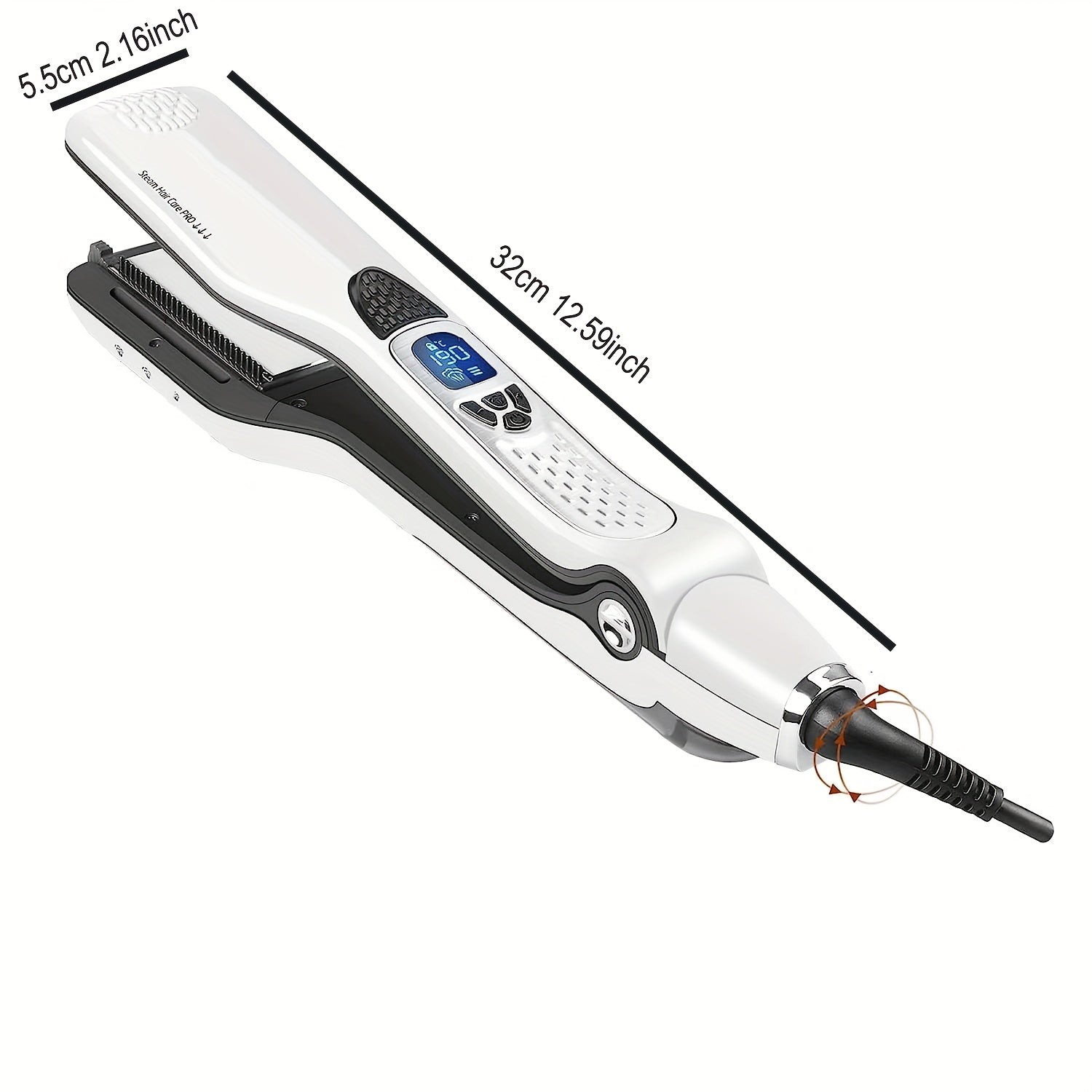 Professional salon bug‘lamasini va curling qurilmasi, keramika tourmalin plitalari va raqamli displey bilan.