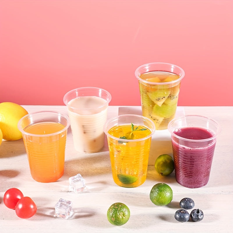 Bir martalik plastmassa stakanlar 50 ta, shaffof, qayta ishlash mumkin, bayramlar va tadbirlar uchun qalinlashtirilgan