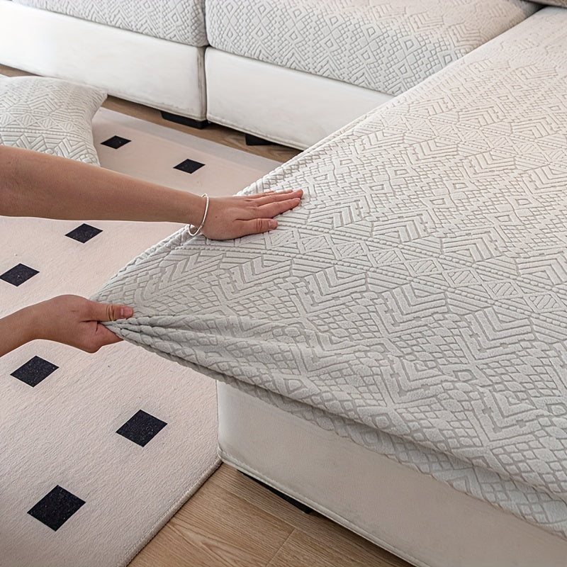Boho Elastic Sofa Cover Pet-Friendly Machine Washable Fits Various Sizes