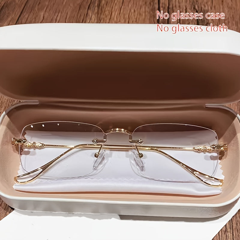 Uniseks yengil ramkasiz presbyopik ko‘zoynaklar oltin rangli zamonaviy stil