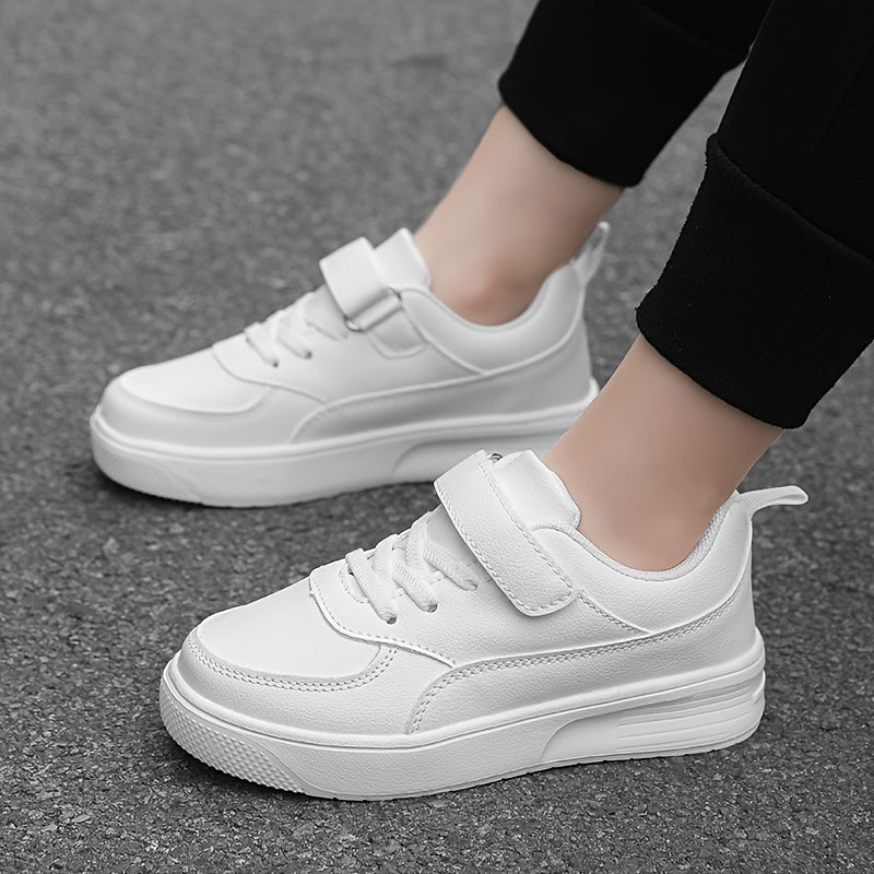Kids Casual Shoes for Boys and Girls Lightweight Comfortable All-Season PU Fabric Low Top