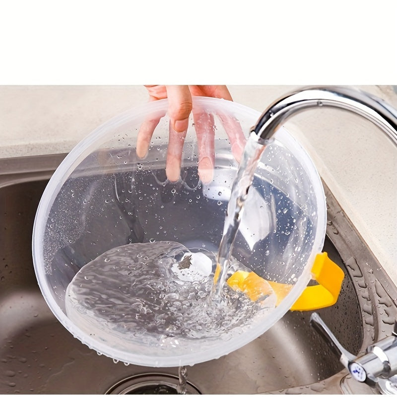 Reusable Transparent Microwave Splash Cover with Airtight Lid Heat Resistant Anti-Sputtering