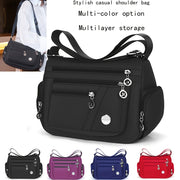 Women's Waterproof Nylon Bag for Middle-Aged and Elderly Casual Crossbody with Multiple Layers