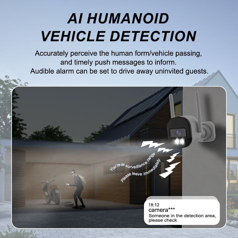 Wireless Outdoor Security Camera HD 1080p WiFi Night Vision Motion Detection