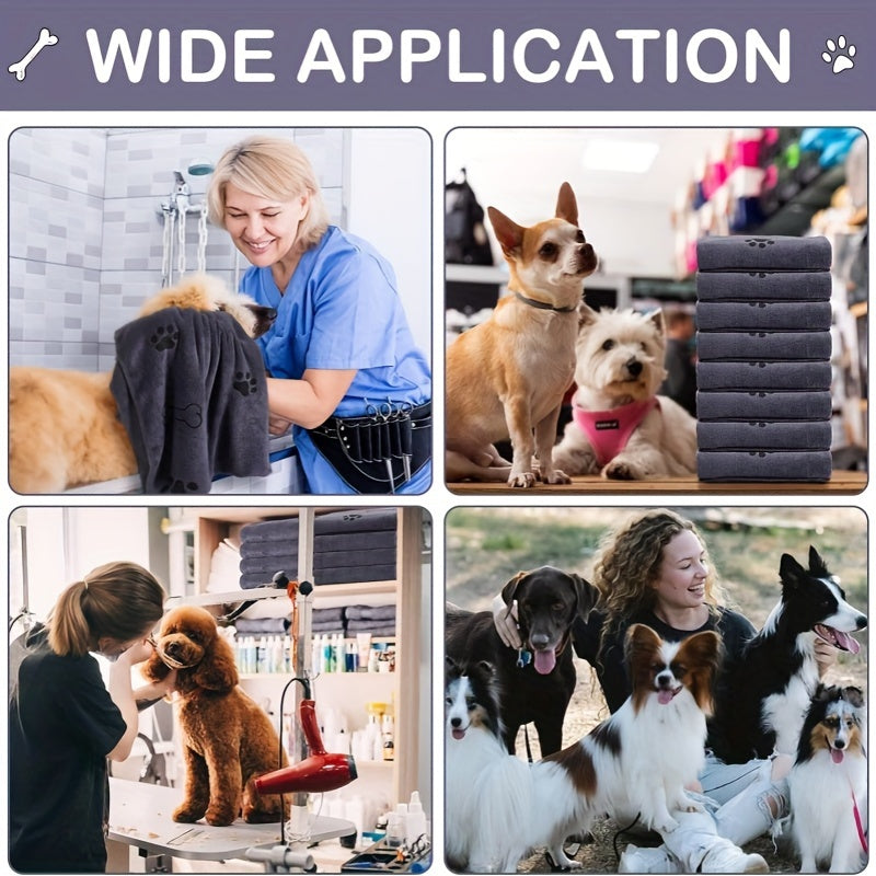 Microfiber Dog Towel for Quick Drying Pet Grooming Medium Size Absorbent Bath Towel