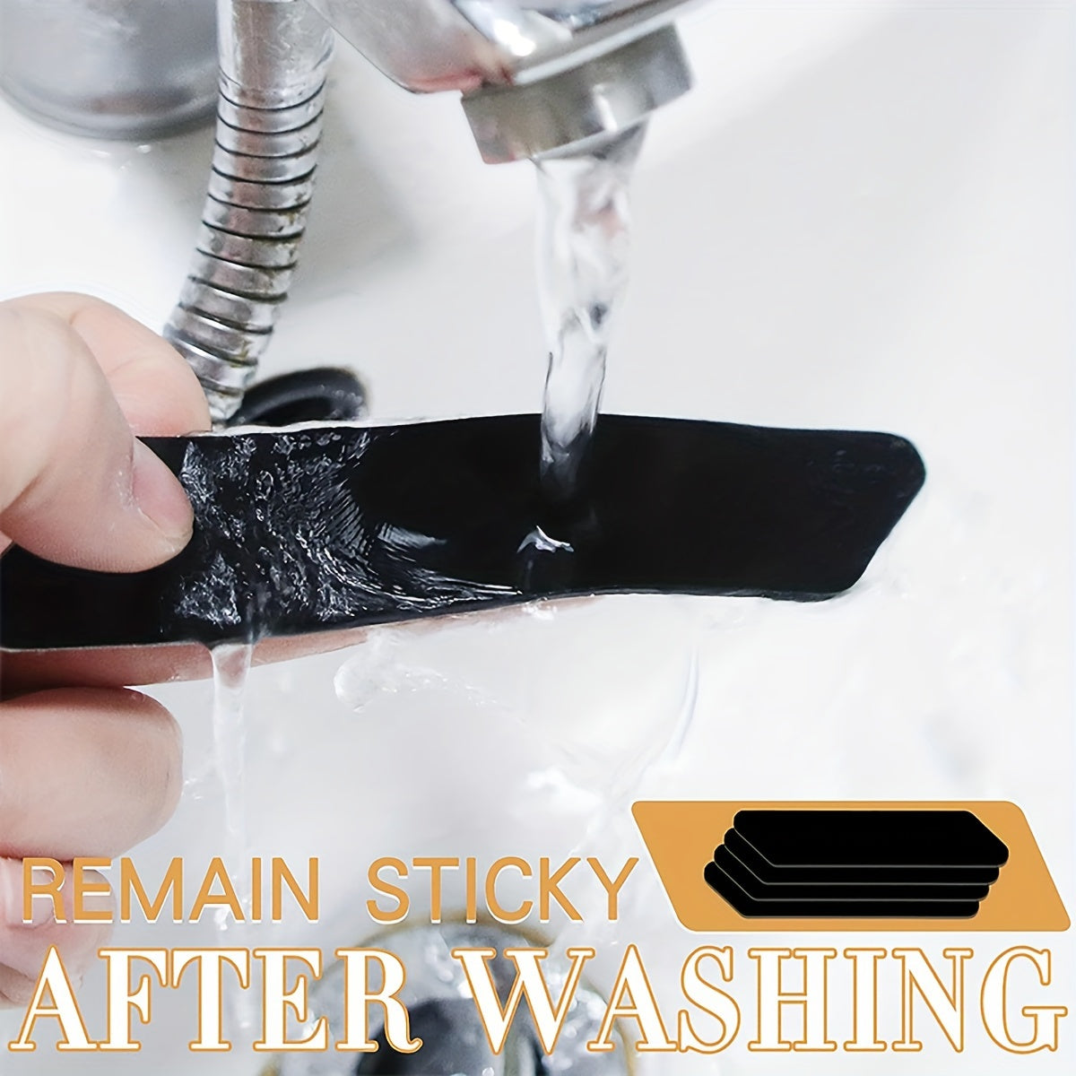 Agarre antideslizante reutilizable para alfombras con adhesivo de doble cara, cinta para alfombra lavable y elástica para tapetes de yoga y decoración del hogar