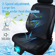 Car Seat Cooling Fan Cushion Black 12V Ventilation Seat Pad with Wind Control