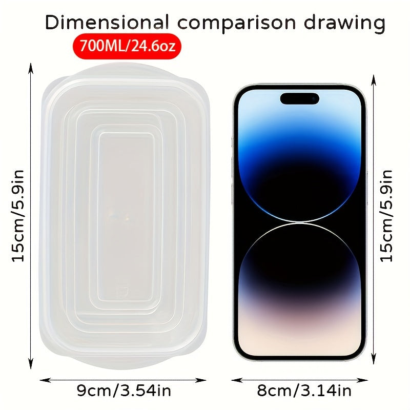 Набор из 4 контейнеров для хранения продуктов по 700 мл с герметичными крышками для холодильника и морозильника