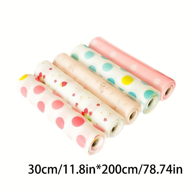 Chic bosma suv o'tkazmaydigan shkaf qoplamasi - javonlarni sirpanish, yog' va dog'lardan himoya qiladi - oshxona, hammom va yotoqxona saqlash uchun ideal