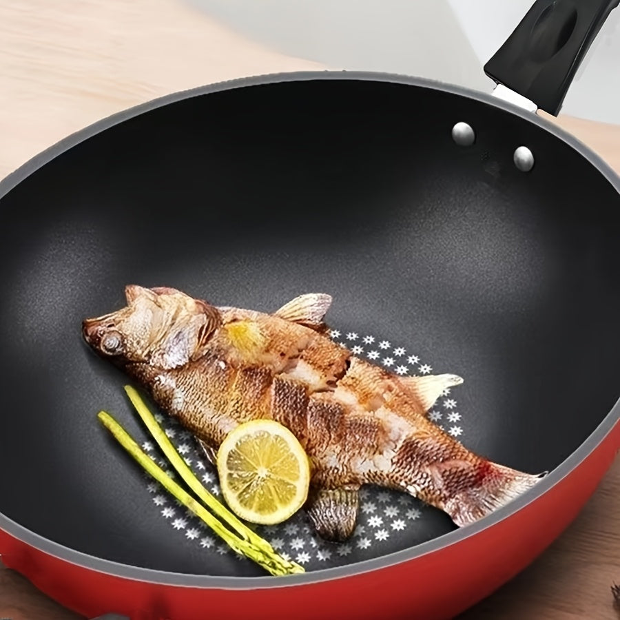 28-Inch Cast Iron Frying Pan Non-Stick Smokeless Stovetop Cookware for Induction and Gas Stoves
