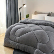 Kuz Qish Chekerli Komforter, Sut Fleece bilan tikilgan Duvet, yotoqxona va yotoqxonalar uchun