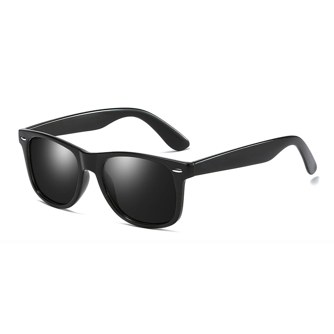 Men's Outdoor Retro Polarized Sunglasses Black 1 Pair