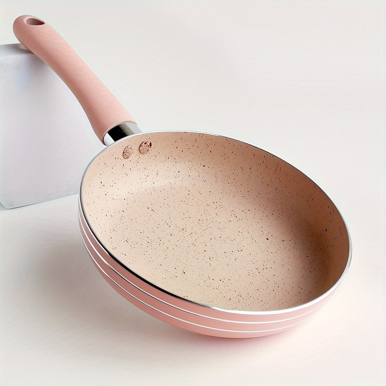 Small Non-Stick Egg Skillet Single-Serving Pink Blue Aluminum Frying Pan Dishwasher Safe