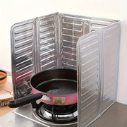 Aluminum Stove Splatter Guard Portable Heat-Resistant Foldable Oil Barrier for All Stove Models