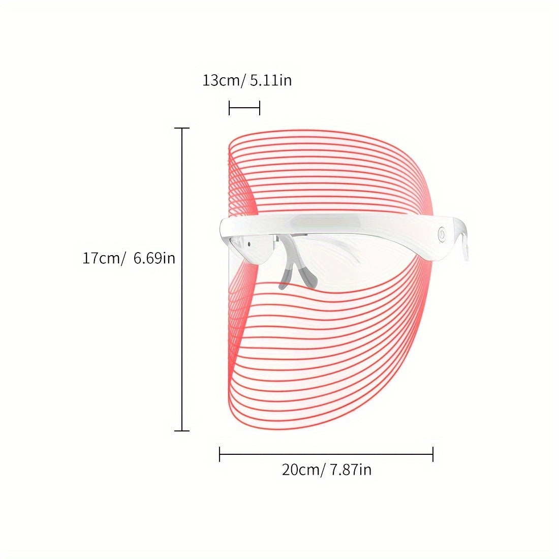USB Rechargeable LED Facial Massager Face Mask with 250mAh Lithium Polymer Battery
