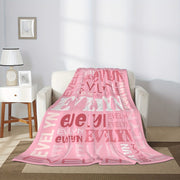 Personalized Flannel Blanket with Name Soft 100% Polyester for Adults Home Travel