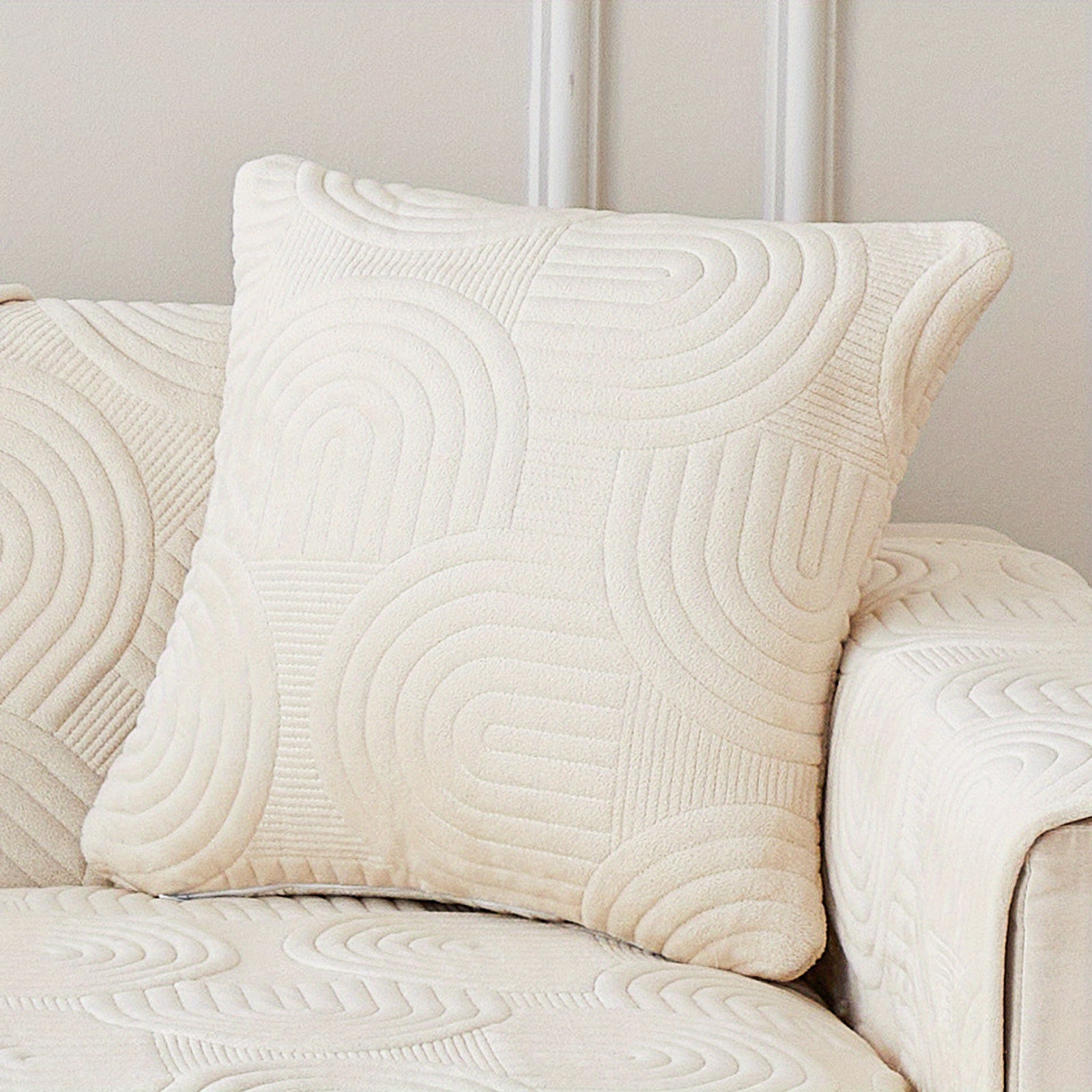 Чехол на мебель из молочного бархата с шерпой, противоскользящий, для защиты мебели, подходит для домашних животных