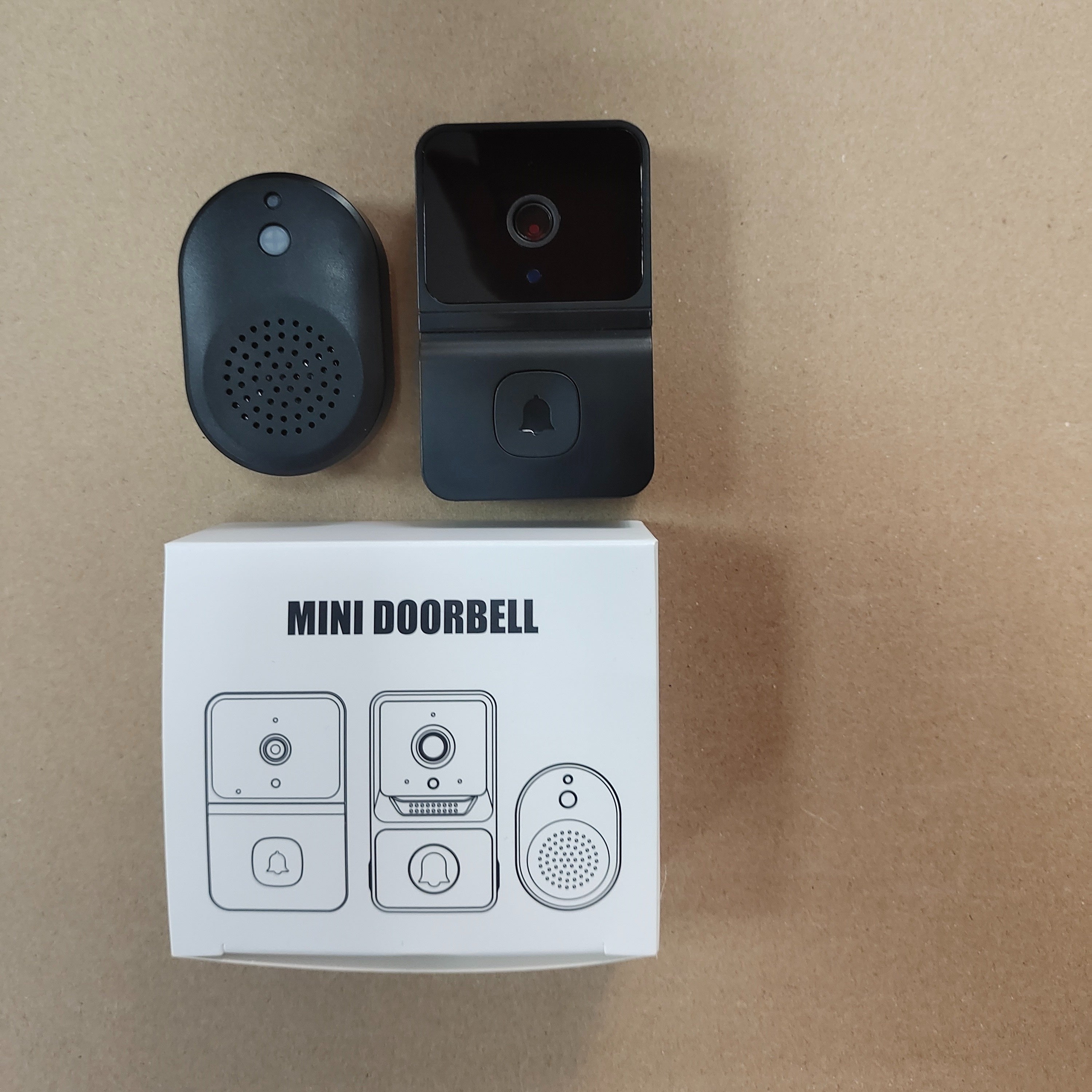 Wireless Video Doorbell with Wi-Fi Remote Intercom Battery Powered Wall Mount