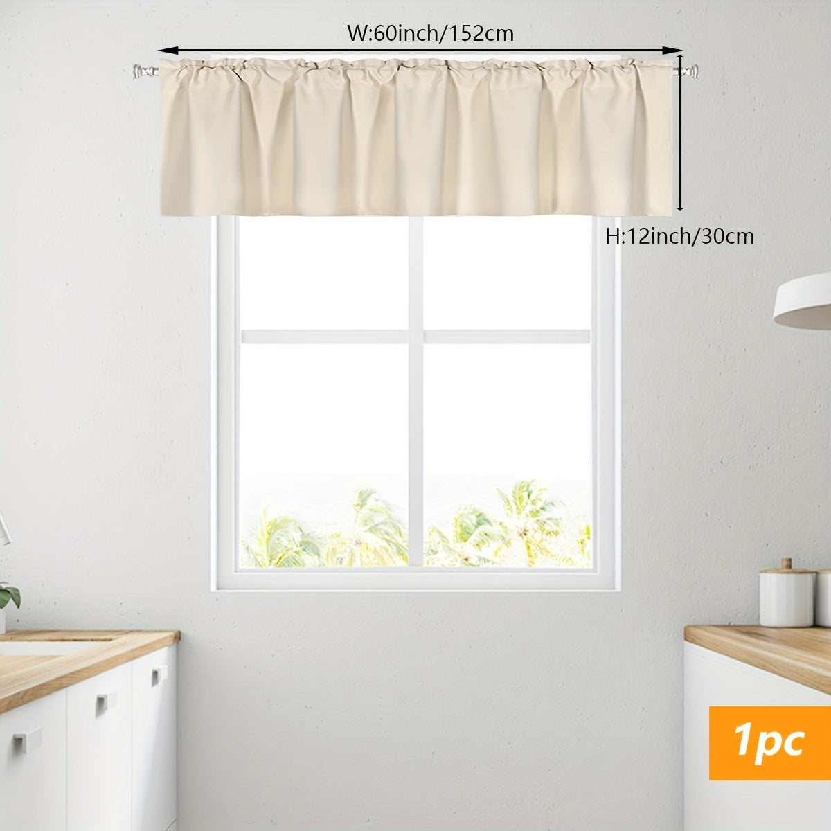 Solid Color Blackout Curtain with Rod Pocket for Privacy and Modern Style