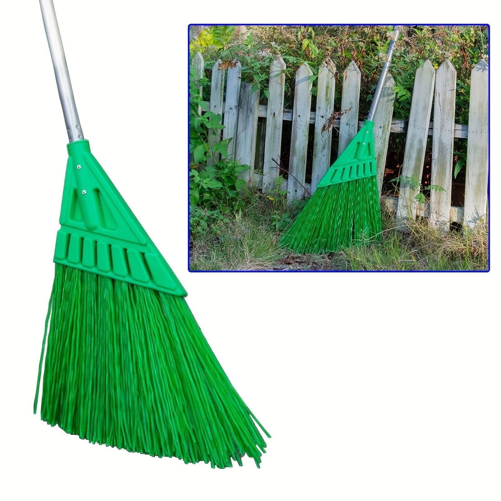 Long-Handled Outdoor Commercial Angle Broom for Courtyards and Hard Floors