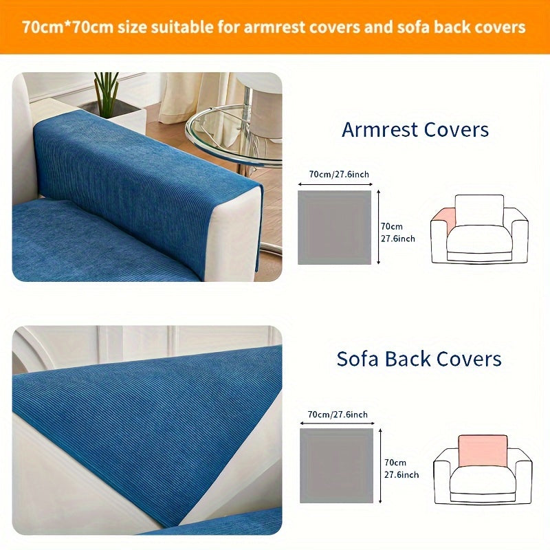 Chenille Sofa Cover Spill-Resistant Pet-Friendly Non-Slip Machine Washable Protector for Various Sofa Sizes