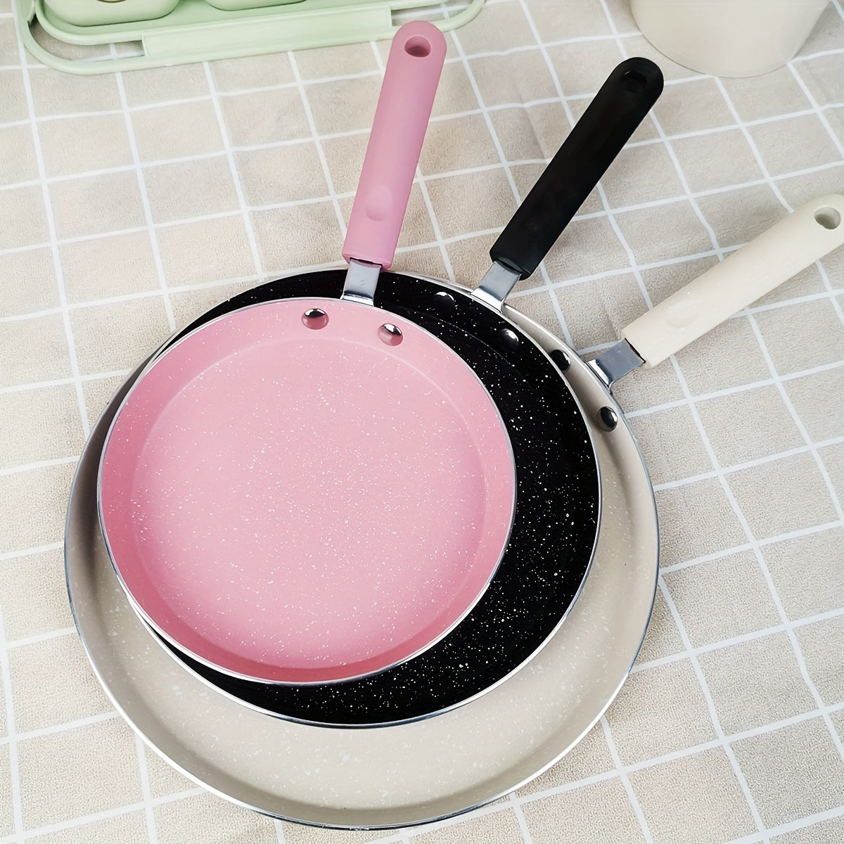 Non-Stick Aluminum Cookware Set with Crepe Pan and Easy-Grip Handle for Breakfast