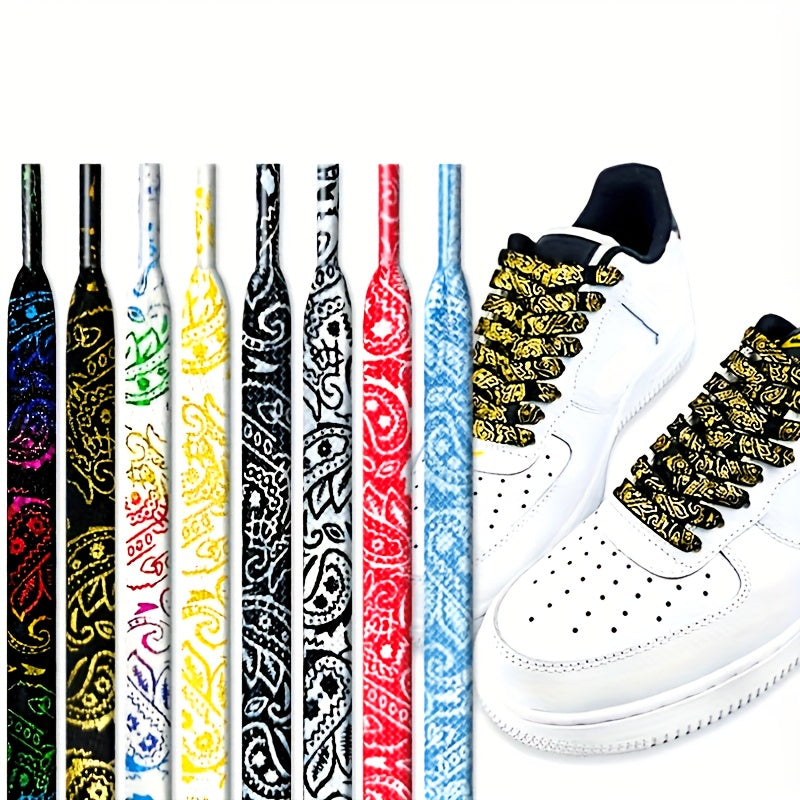 Unisex/Cotton Canvas Shoelaces 2 Pairs Multi-Color Durable Casual Shoes