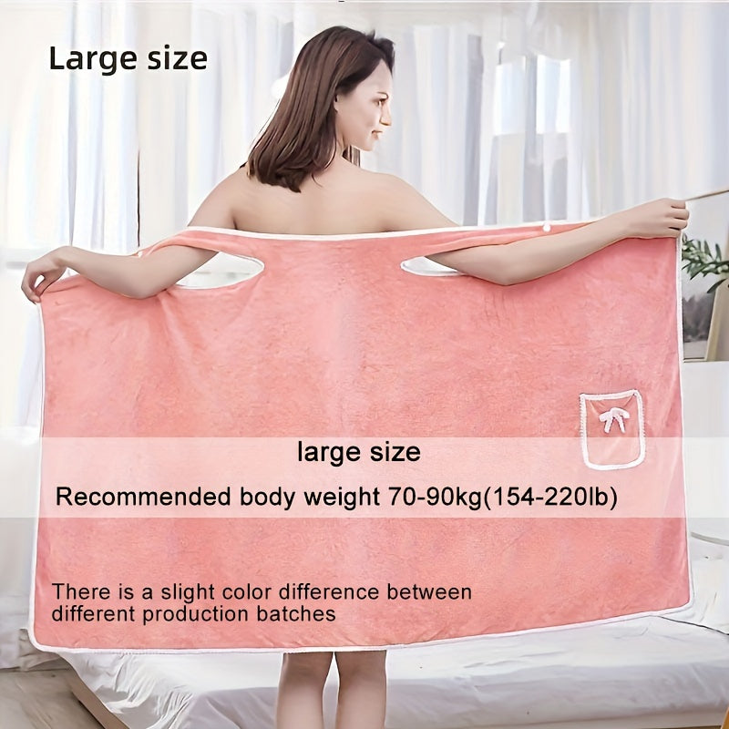 Женский халат-юбка с карманом и бантом, впитывающий и удобный для ношения и обертывания.