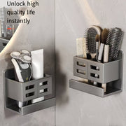 Bathroom Wall Organizer with Storage Cylinder for Combs Toothbrush and Razor