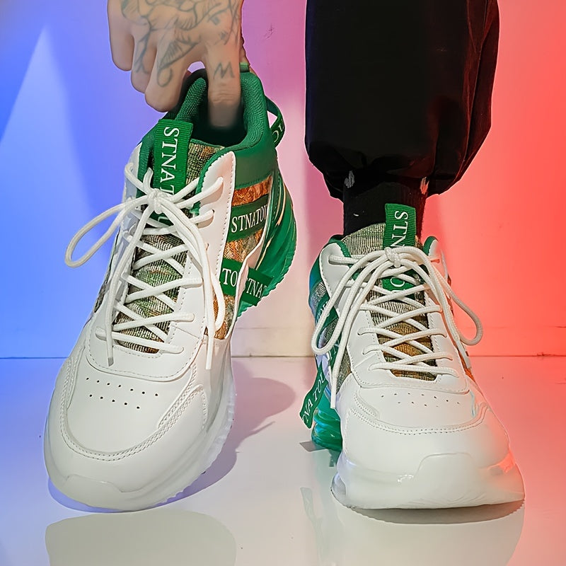 Unisex Mid-Top Lace-Up Sneakers for Casual Streetwear Travel and Sports