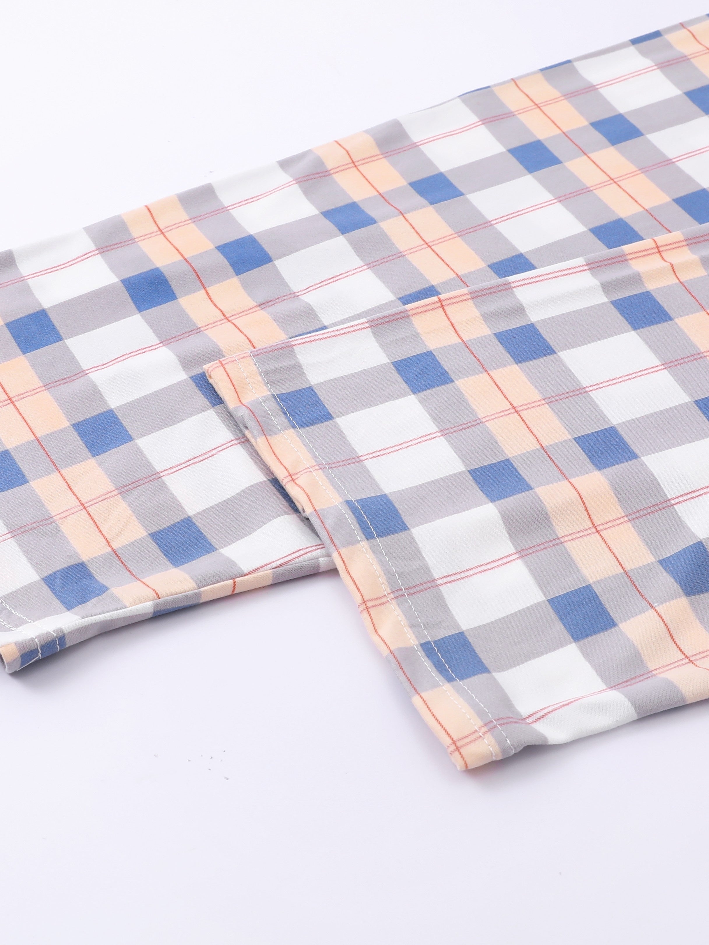 Plus Size Casual Pajamas Set Women Long Sleeve Tee and Plaid Pants Comfortable Loungewear