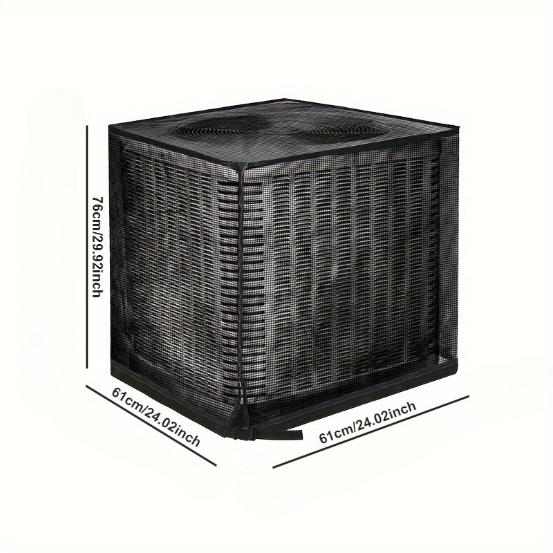 Adjustable Durable PVC Mesh Cover for Outdoor Air Conditioners Preventing Leaf Clogs