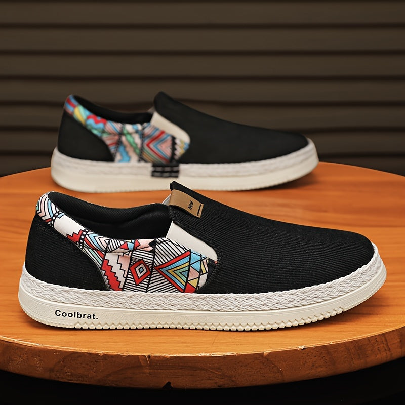 Men's Canvas Slip-On Shoes Casual Non-Slip Sole for Outdoor Activities