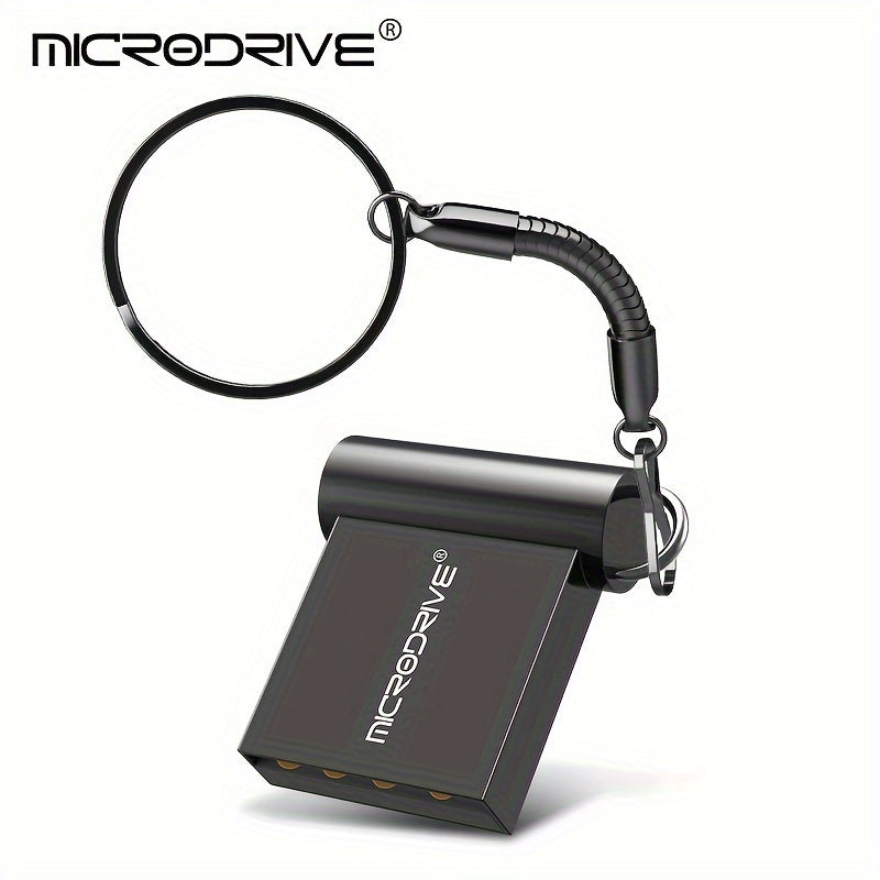 MICRODRIVE Super Mini Metal USB 2.0 Flesh Drayv Kalit zanjiri bilan - 16GB, 32GB, 64GB da mavjud