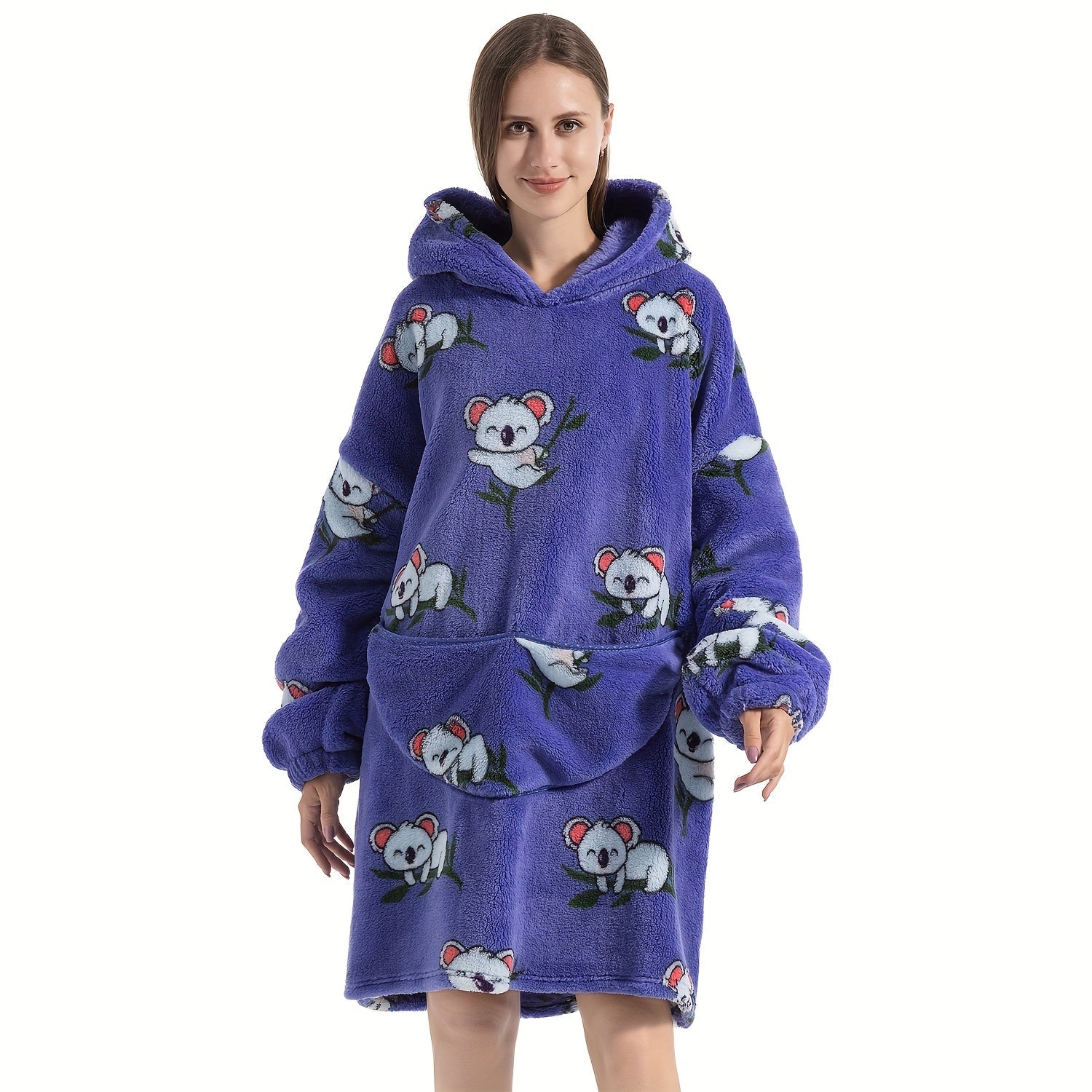 Oversized Sherpa Fleece Blanket Hoodie for Women Men Adults Ultra Soft Warm Wearable Sweatshirt Blanket