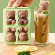 Yozgi Silikon Muz Kublari Formasi 4-chiqishlik Teddy Bear Muz Kublari, Oson chiqarish