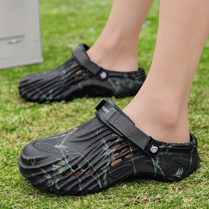 Women's Plus Size Camouflage Slip-On Clogs Lightweight Breathable EVA