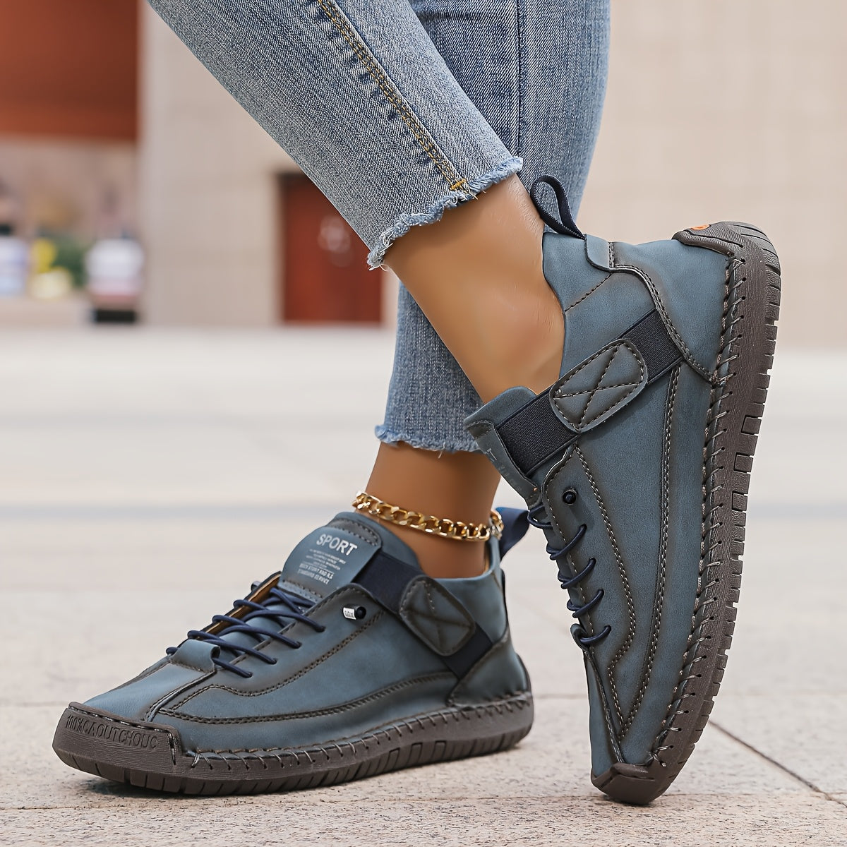 Ayollar uchun nafas oladigan tizzali sport poyafzali, yostiqlangan ichki qismi, sirpanmaydigan va bardoshli