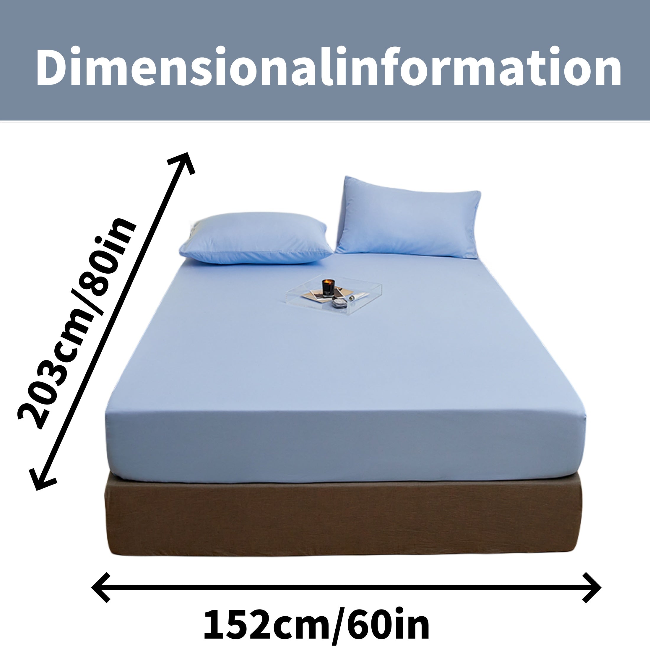 Juego de sábanas ajustadas de poliéster cepillado con 2 fundas de almohada, con bolsillo profundo, ropa de cama