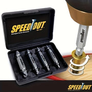 Juego de extractores de tornillos de acero de 4 piezas para quitar tornillos rotos