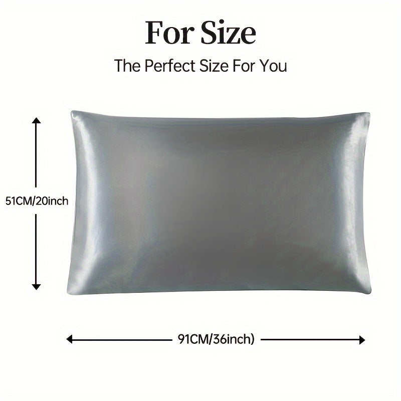 Toza rangli ipak yostiq qopqog'i to'quvchan teri va soch parvarishi uchun, hashamatli his