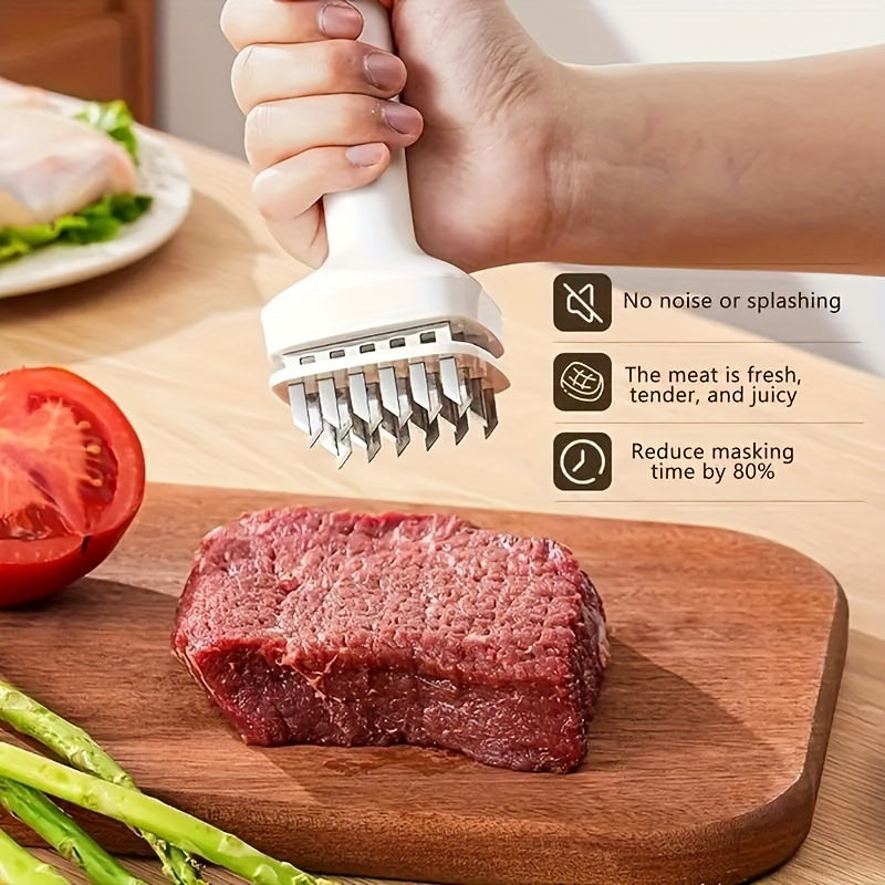 Stainless Steel Meat Tenderizer with 24 Needles Heavy Duty Kitchen Tool