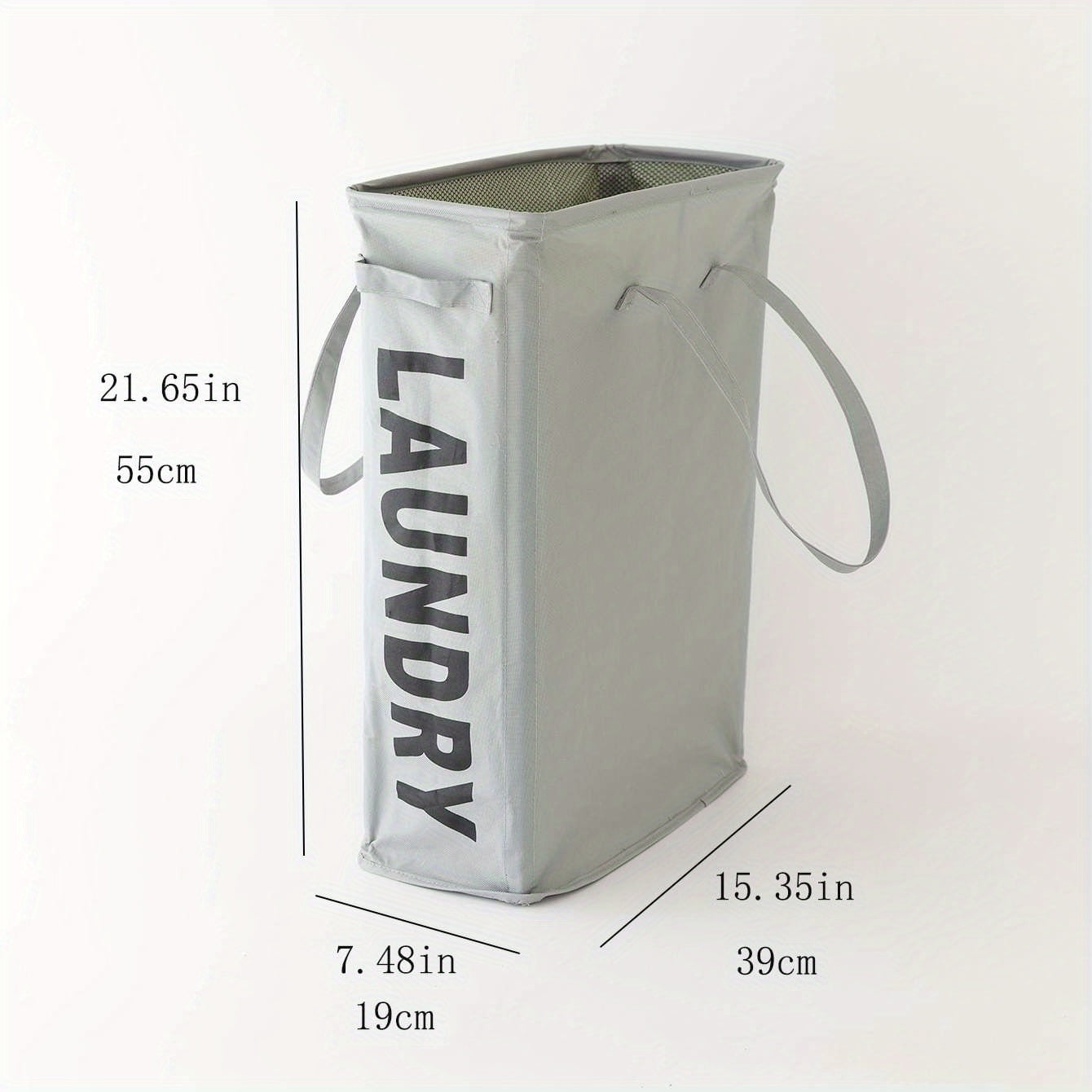 Collapsible Laundry Hamper with Handles 45L Capacity for Small Spaces