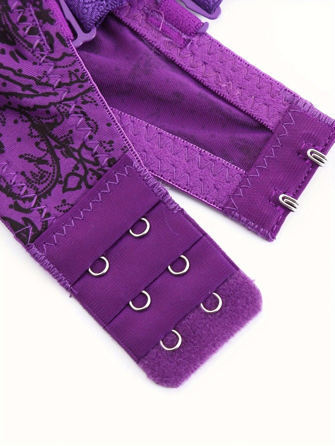 Lingerie Lace Bra and Panty Set in Beige and Black Floral Print Nylon Blend Comfortable for Casual or Special Occasions