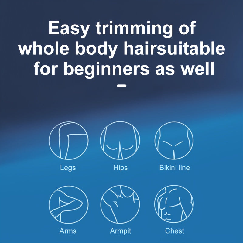 Afeitadora eléctrica recortadora para hombres y mujeres, húmedo y seco, acero, afilador, lavable, corporal, alimentada por batería, más de 60 minutos