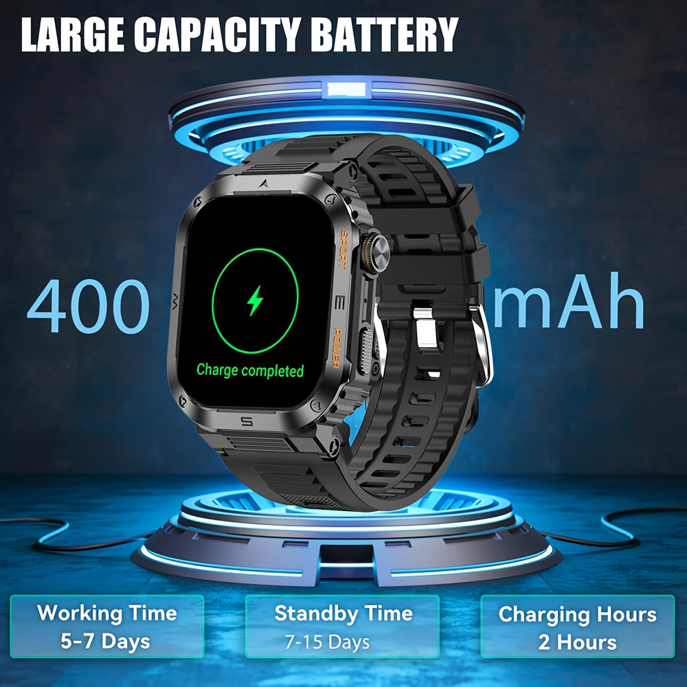 Men's Smartwatch with Wireless Calling Fitness Tracking and Outdoor Features