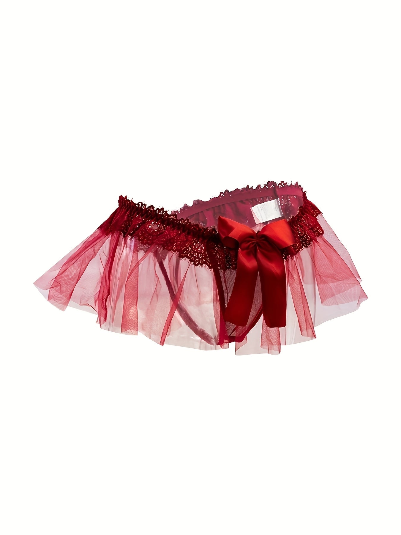 Women's Low-Waist Lace Panties with Bow for Valentine's Day Autumn Winter Set