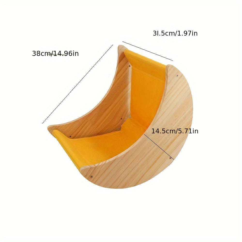 Natural Wood Cat Climbing Tower Set for Indoor Play and Exercise 3 Pieces